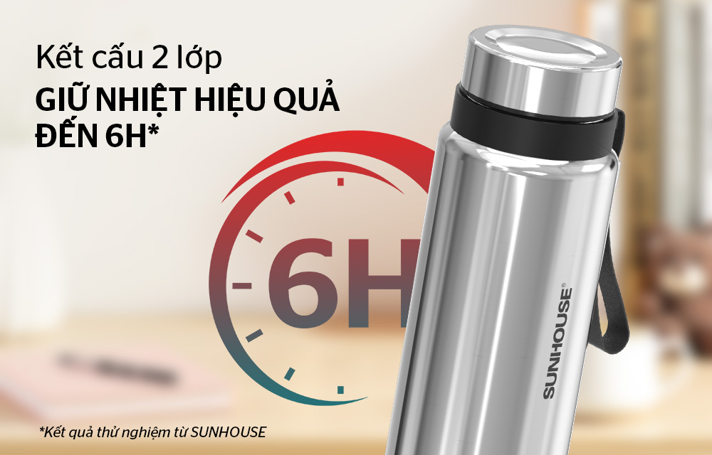 Bình giữ nhiệt flexi 850mL SUNHOUSE KS-TU850FI