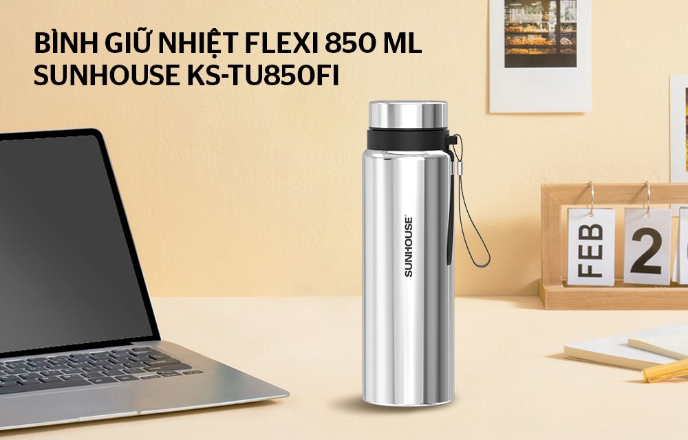 Bình giữ nhiệt flexi 850mL SUNHOUSE KS-TU850FI