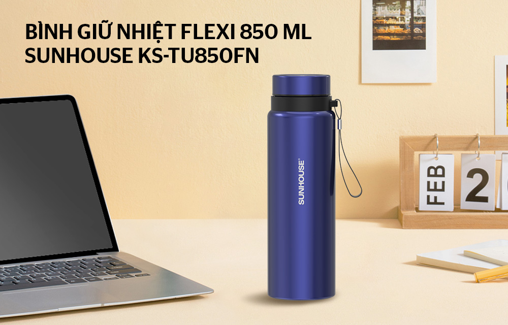 Bình giữ nhiệt flexi 850mL SUNHOUSE KS-TU850FN