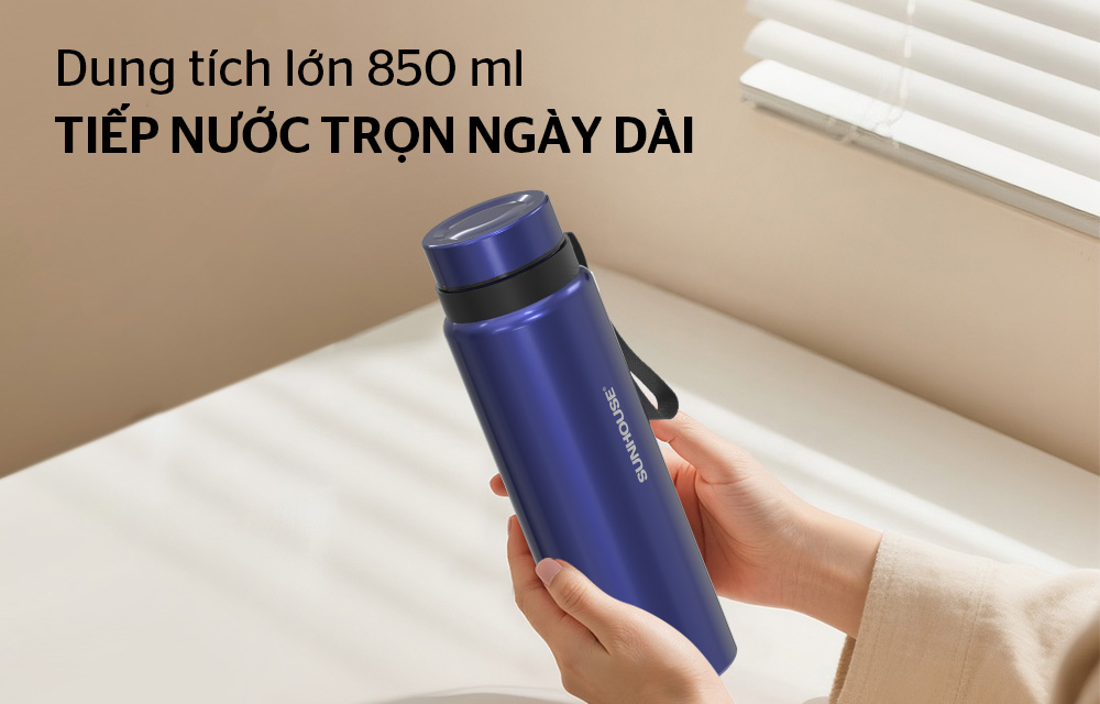 Bình giữ nhiệt flexi 850mL SUNHOUSE KS-TU850FN