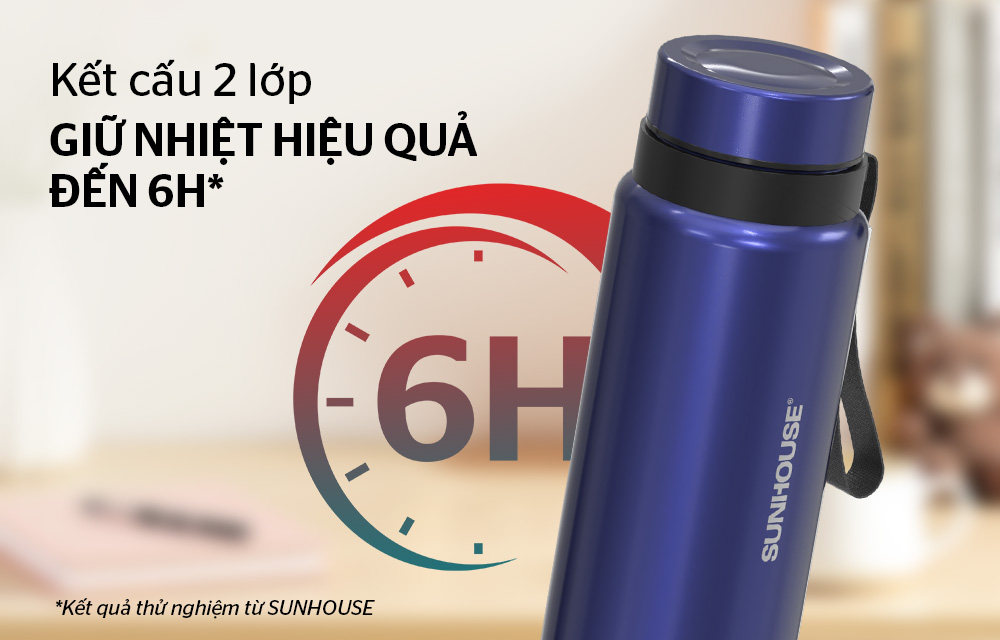Bình giữ nhiệt flexi 850mL SUNHOUSE KS-TU850FN