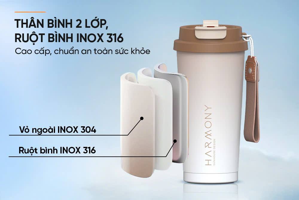 Bình giữ nhiệt Harmony 500mL SUNHOUSE KS-TU500HB