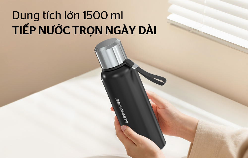 Bình giữ nhiệt hunter 1500mL SUNHOUSE KS-TU1500HB