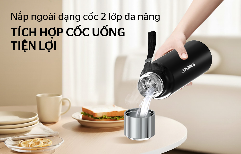 Bình giữ nhiệt hunter 1500mL SUNHOUSE KS-TU1500HB
