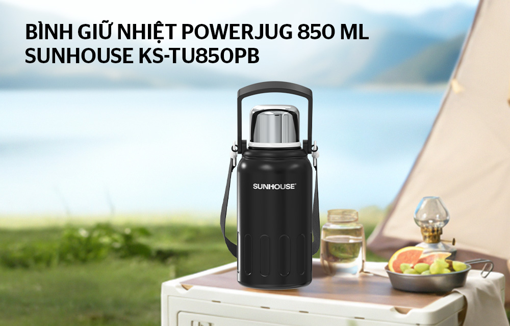Bình giữ nhiệt powerjug 850mL SUNHOUSE KS-TU850PB