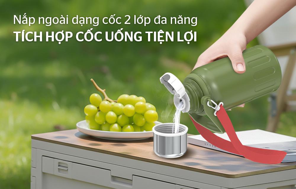 Bình giữ nhiệt powerjug 850mL SUNHOUSE KS-TU850PG