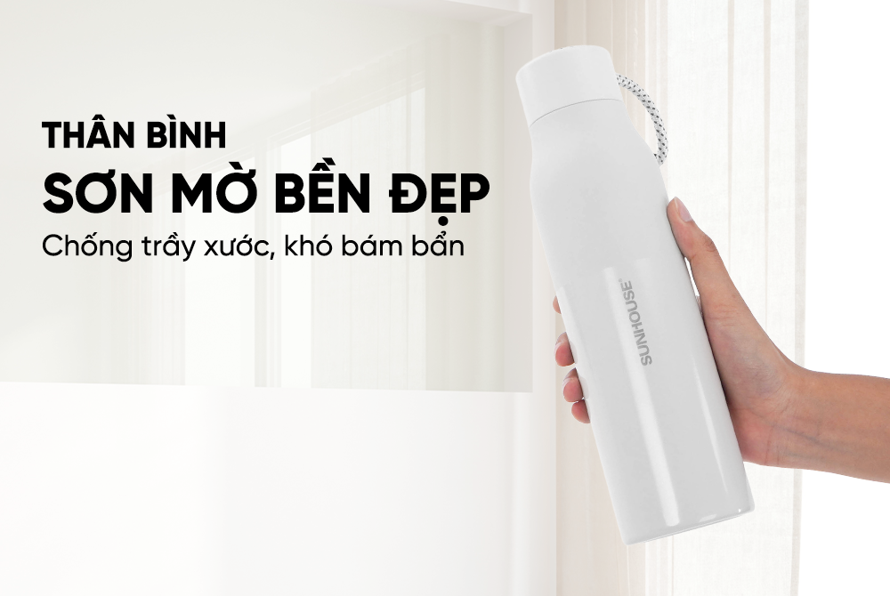 Bình giữ nhiệt Refined 600mL SUNHOUSE KS-TU600RW