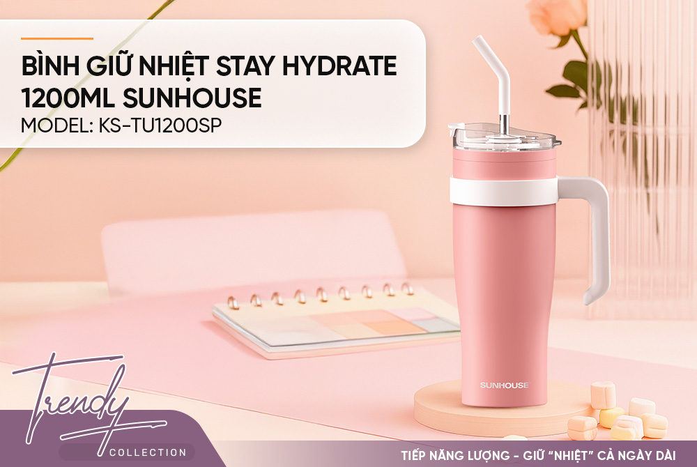 Bình giữ nhiệt Stay Hydrate 1200mL SUNHOUSE KS-TU1200SP