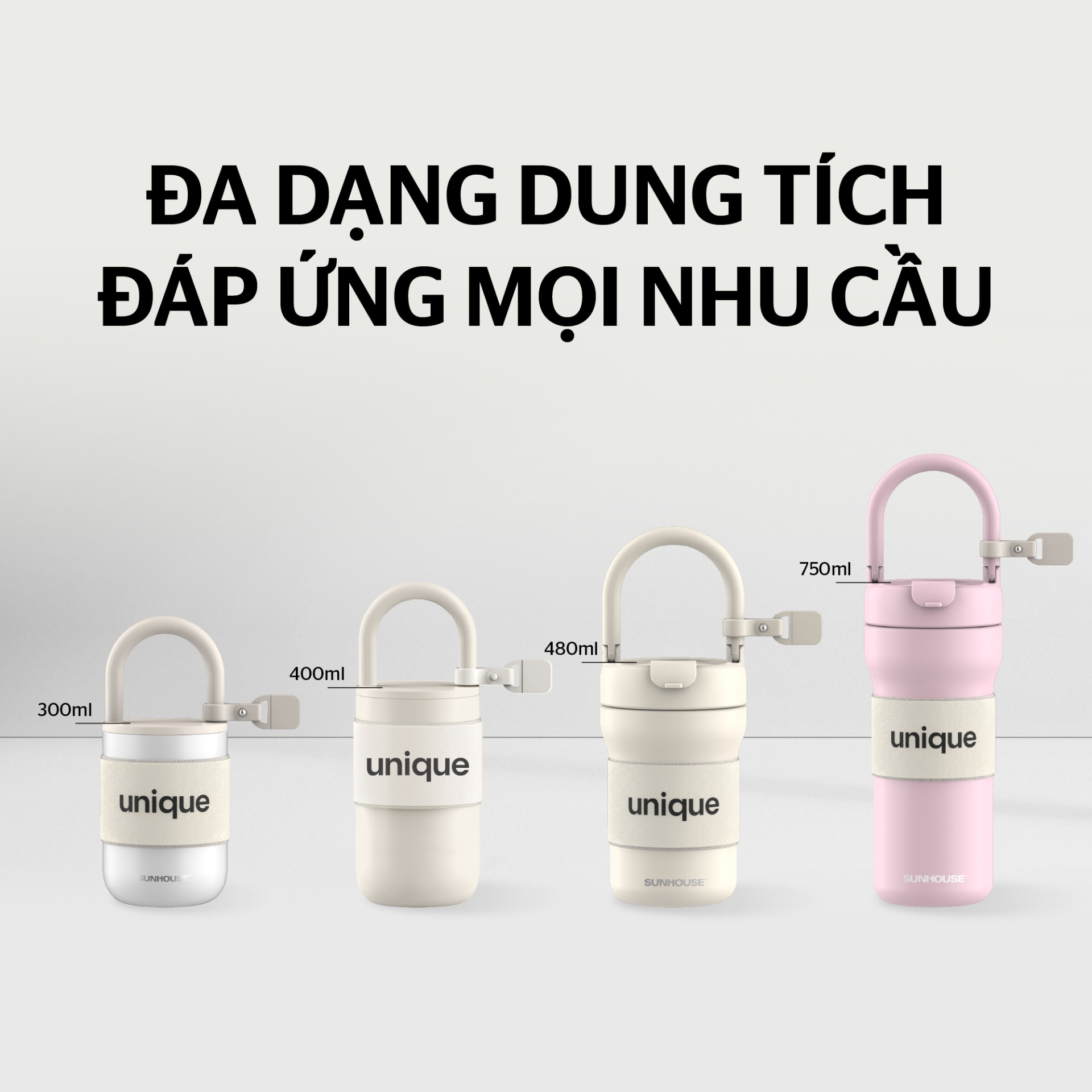 Bình giữ nhiệt Unique 300mL SUNHOUSE KS-TU300US