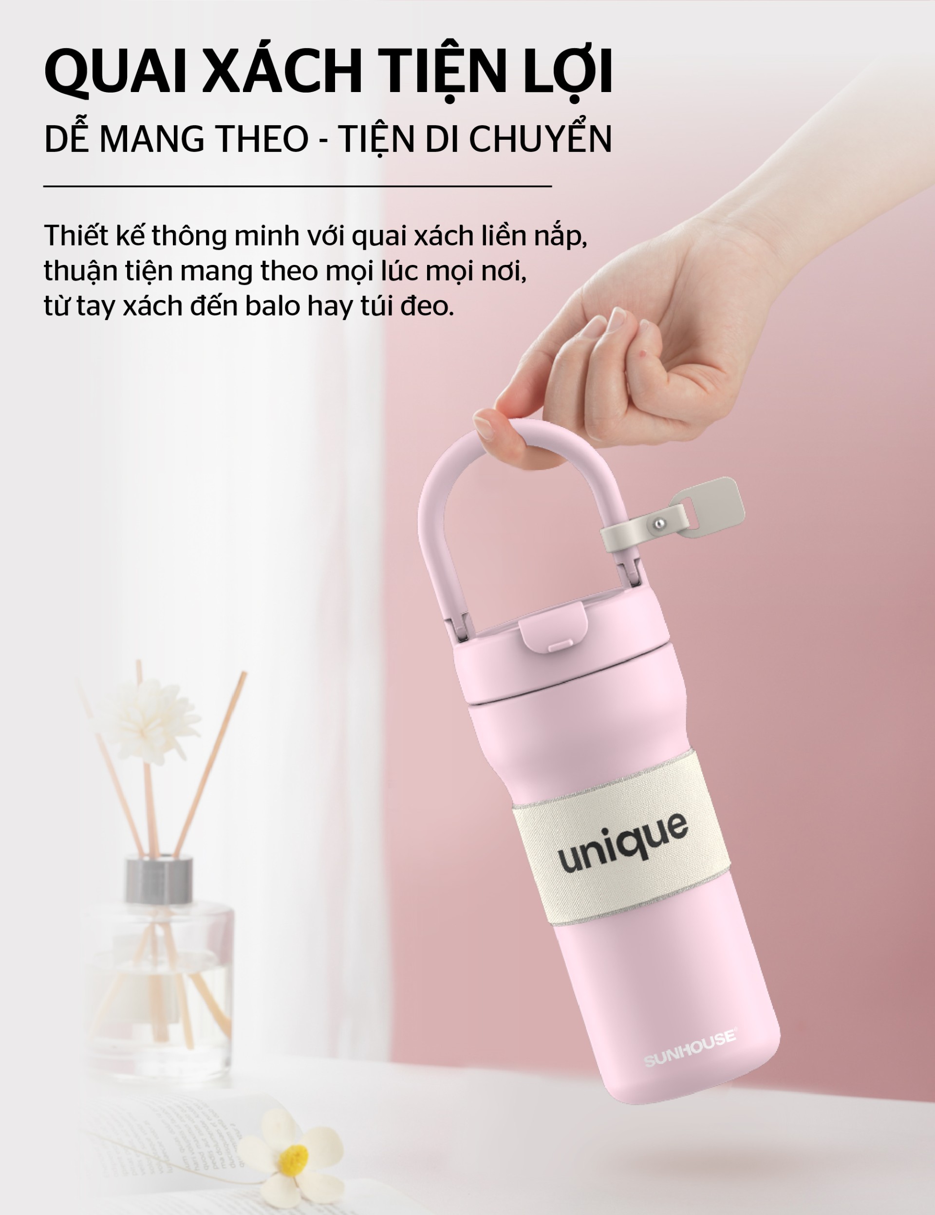 Bình giữ nhiệt Unique 300mL SUNHOUSE KS-TU300US