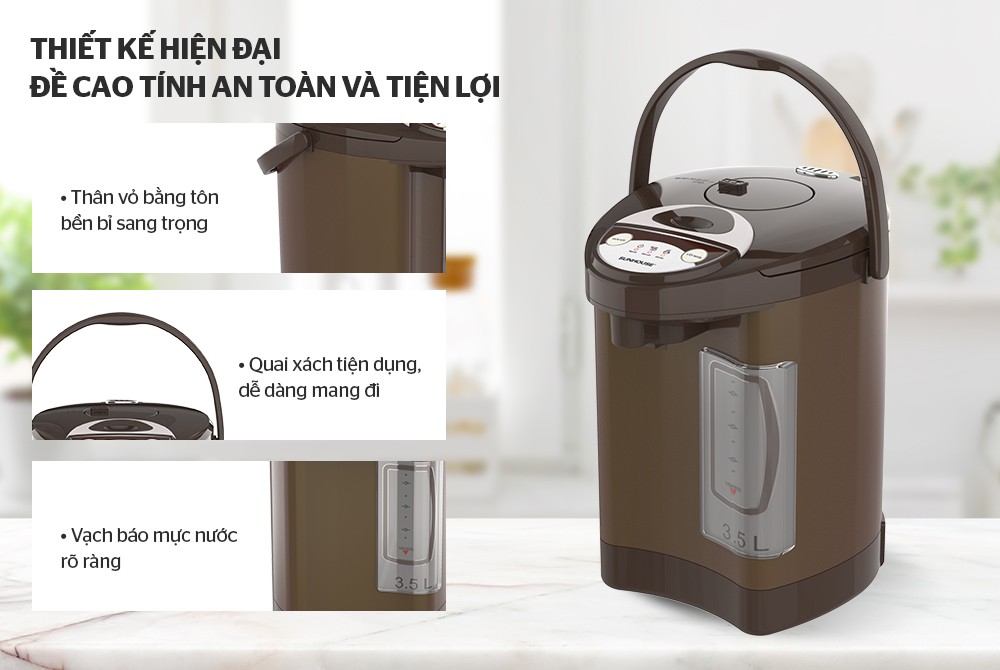 Bình thủy điện 3.5L SUNHOUSE SHD1535C