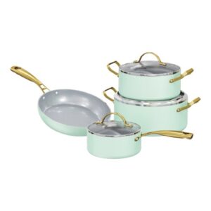 Bộ nồi chảo Ceramic đáy liền Infinity SUNHOUSE IF8668