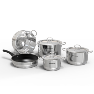 Bộ nồi chảo inox 5 đáy SUNHOUSE SHG998