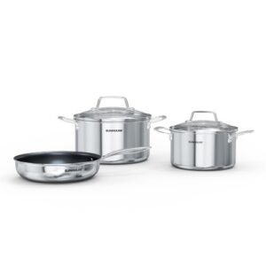 Bộ nồi chảo Inox liền đáy SUNHOUSE Healthy SHG811