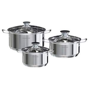 Bộ nồi Inox 3 đáy SUNHOUSE Eco SHG363