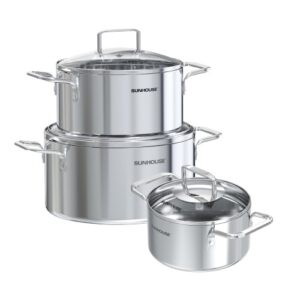 Bộ nồi inox 304 liền đáy SUNHOUSE HEALTHY SHG705