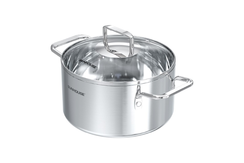 Bộ nồi inox 304 liền đáy SUNHOUSE HEALTHY SHG705