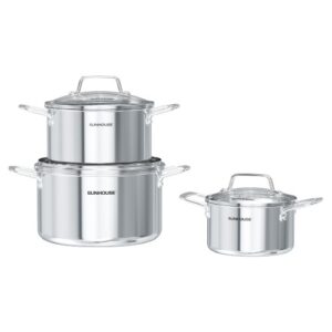 Bộ nồi inox 304 liền đáy SUNHOUSE HEALTHY SHG709