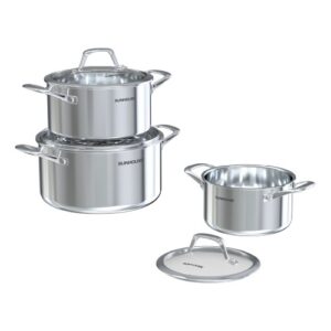 Bộ nồi inox 316 liền đáy SUNHOUSE HEALTHY SHG826