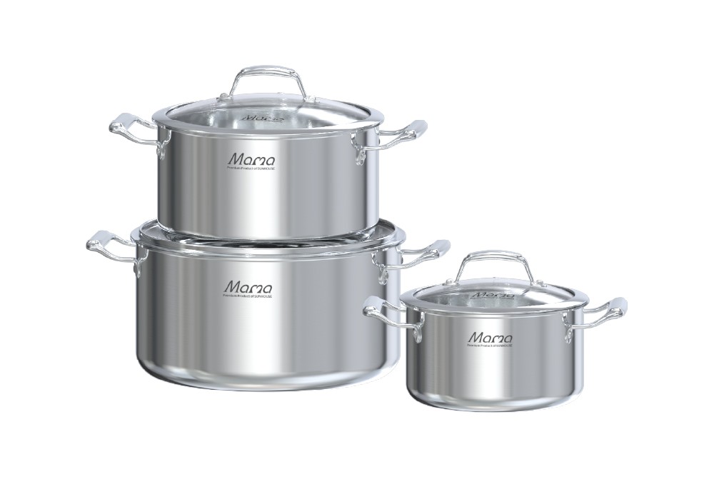 Bộ nồi inox cao cấp 316 liền đáy SUNHOUSE MAMA SHG825