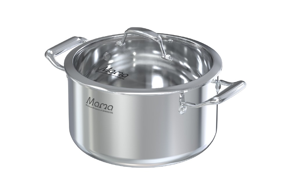 Bộ nồi inox cao cấp 316 liền đáy SUNHOUSE MAMA SHG825