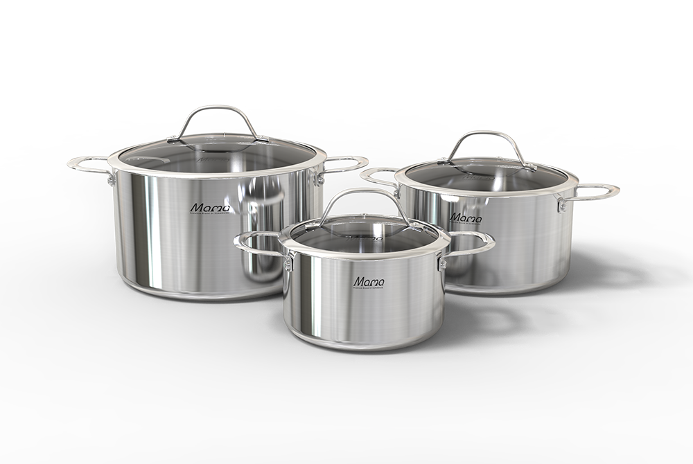 Bộ nồi inox đa lớp SUNHOUSE MAMA SHG701