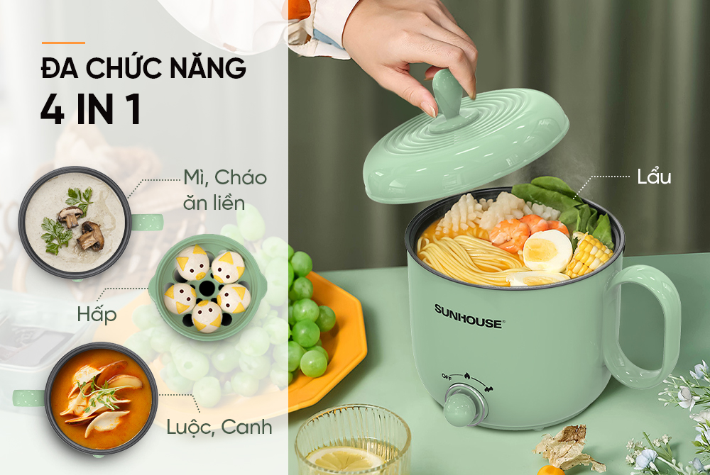 Ca lẩu điện 1.5L SUNHOUSE SHD4515G