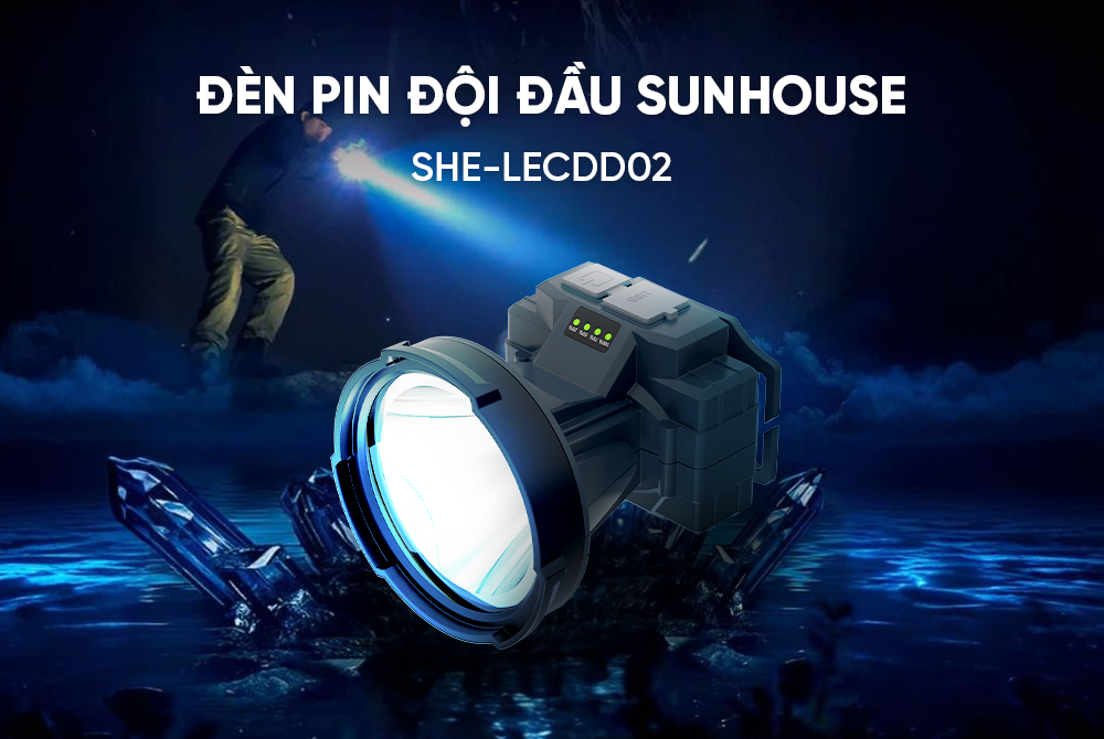 Đèn pin đội đầu SUNHOUSE SHE-LECDD02