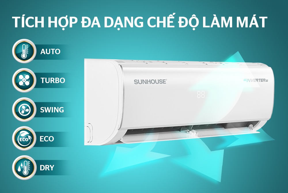 Điều hòa không khí một chiều INVERTER 18000BTU SUNHOUSE SHR-AW18IC610