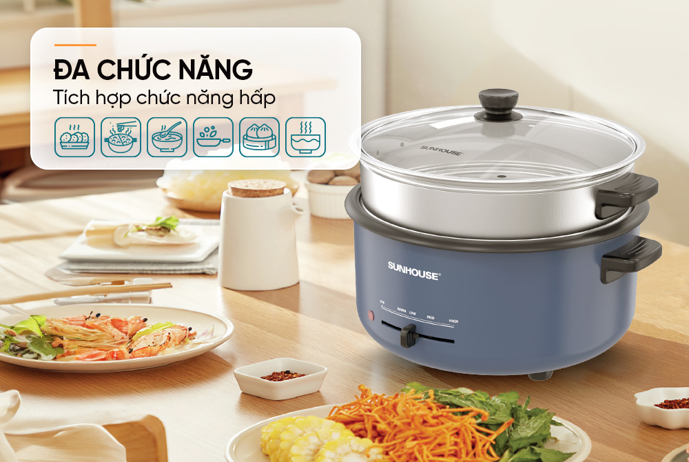 Lẩu điện 3.5L SUNHOUSE SHD4524