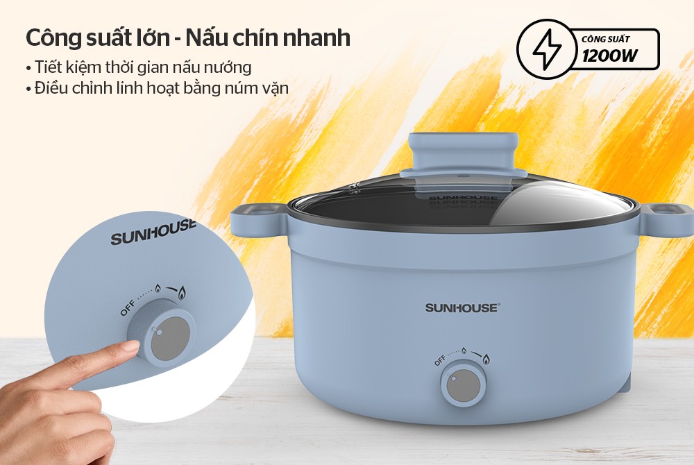 Lẩu điện 3.5L SUNHOUSE SHD4528