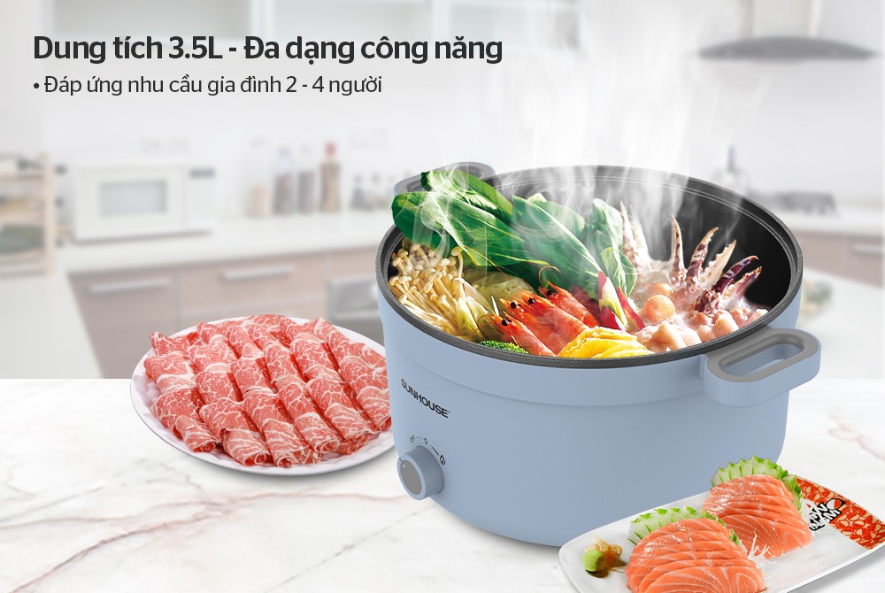 Lẩu điện 3.5L SUNHOUSE SHD4528
