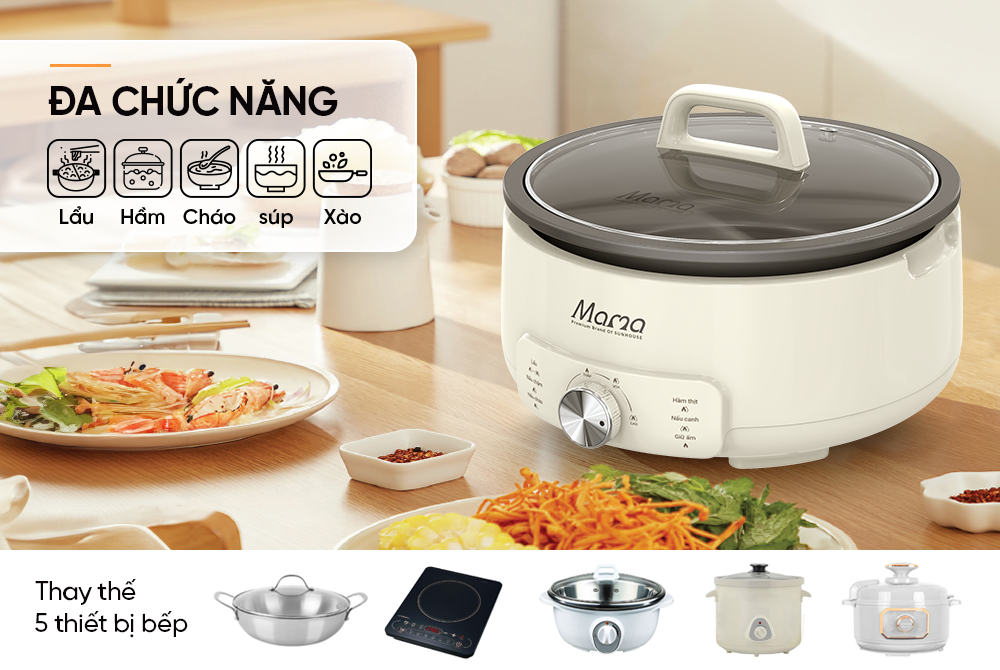 Lẩu điện 4L SUNHOUSE MAMA SHD4548