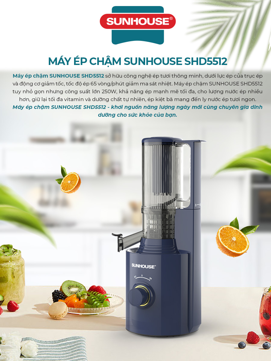 Máy ép chậm SUNHOUSE SHD5512