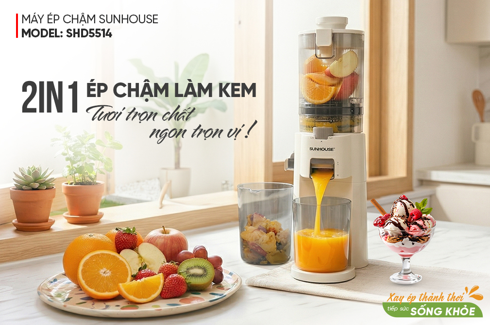 Máy ép chậm SUNHOUSE SHD5514