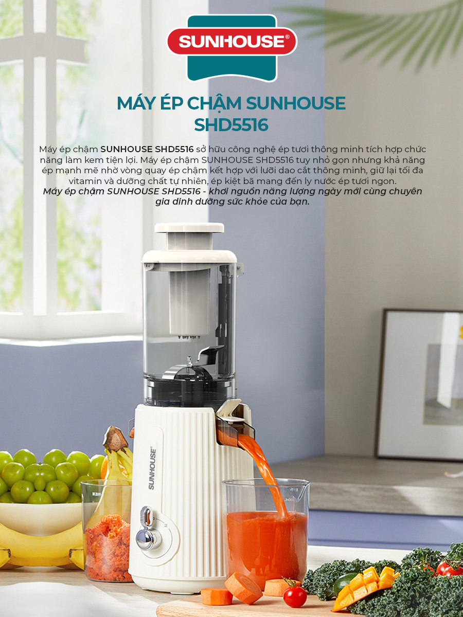 Máy ép chậm SUNHOUSE SHD5516