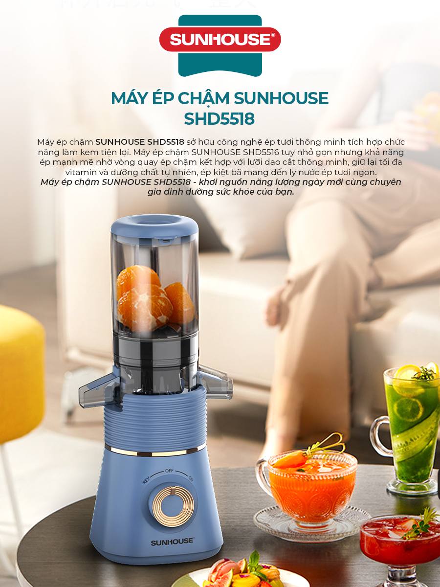 Máy ép chậm SUNHOUSE SHD5518