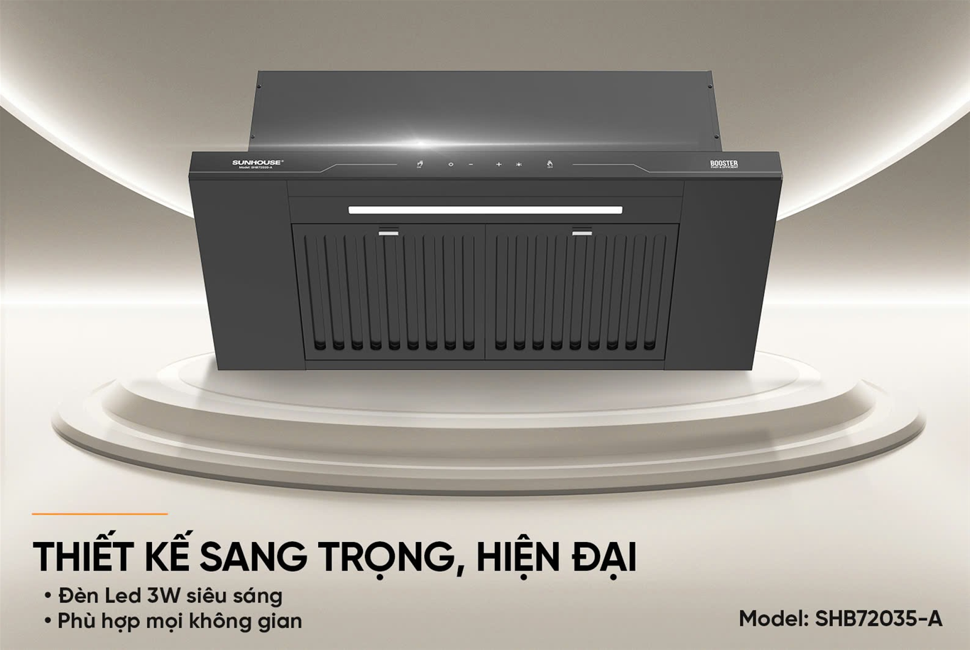 Máy hút mùi âm tủ SUNHOUSE SHB72035-A