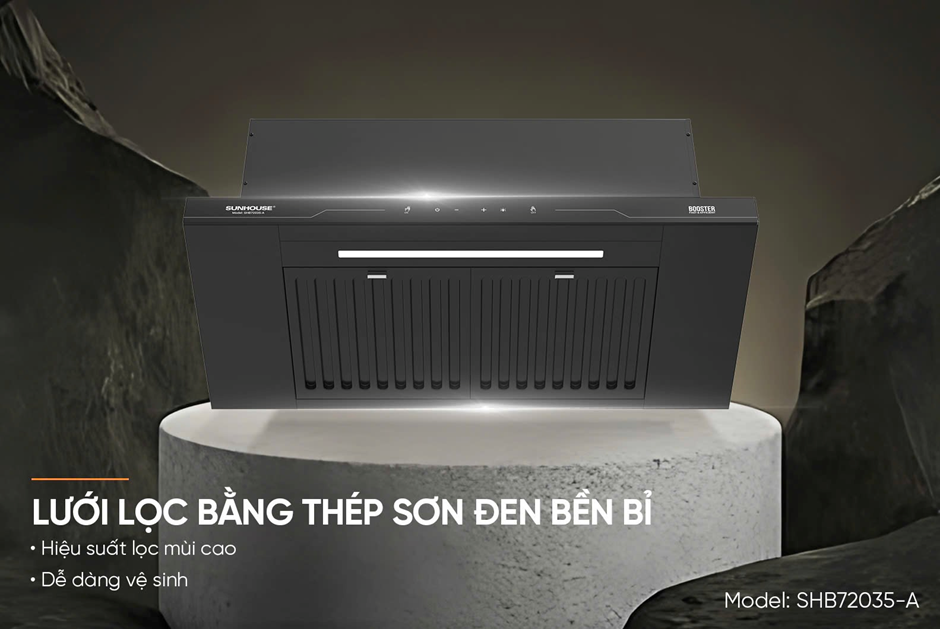 Máy hút mùi âm tủ SUNHOUSE SHB72035-A