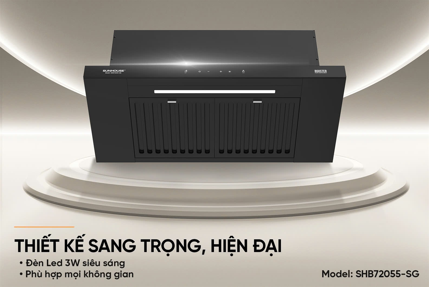 Máy hút mùi âm tủ SUNHOUSE SHB72055-SG