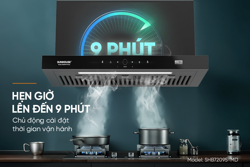 Máy hút mùi âm tủ SUNHOUSE SHB72095-MD