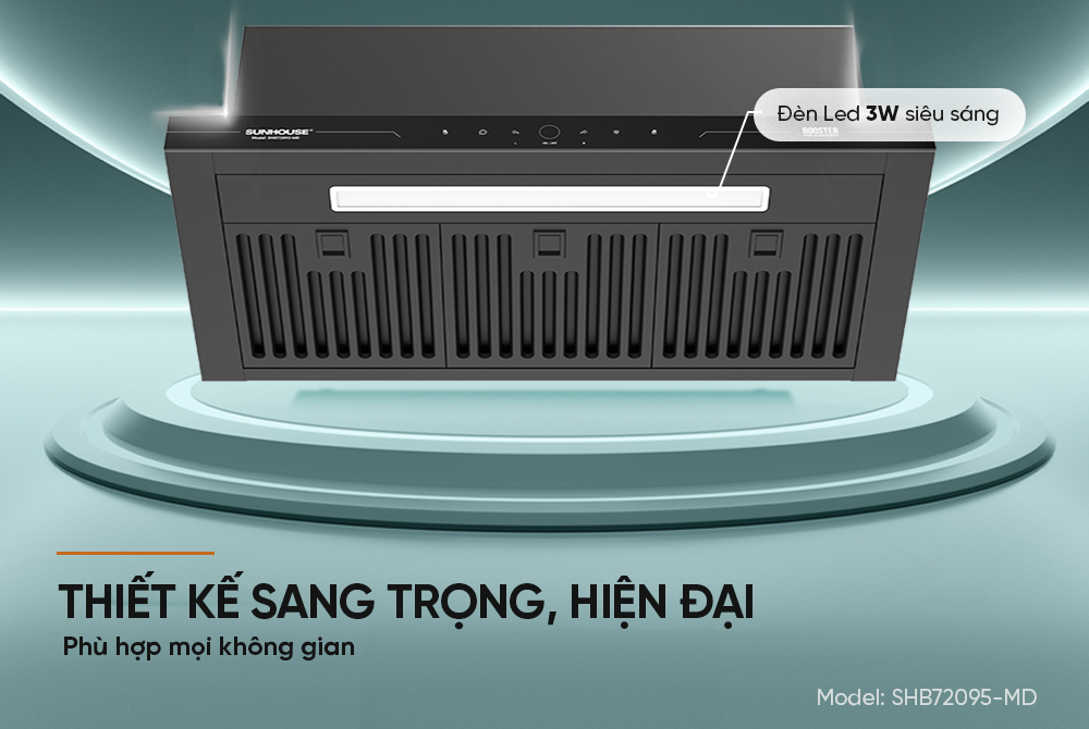 Máy hút mùi âm tủ SUNHOUSE SHB72095-MD