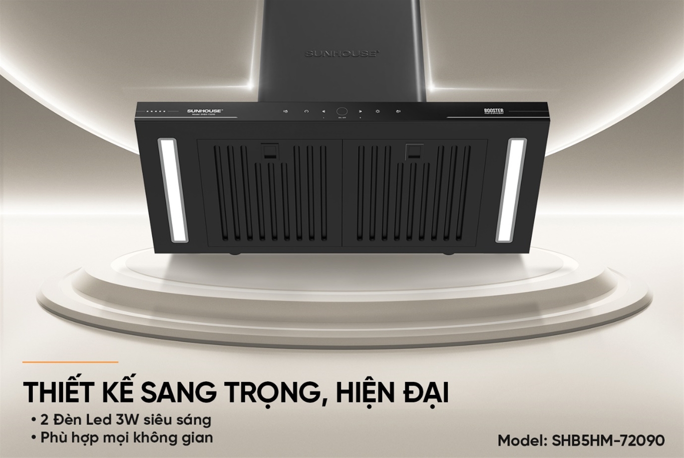 Máy hút mùi chữ T SUNHOUSE SHB5HM-72090