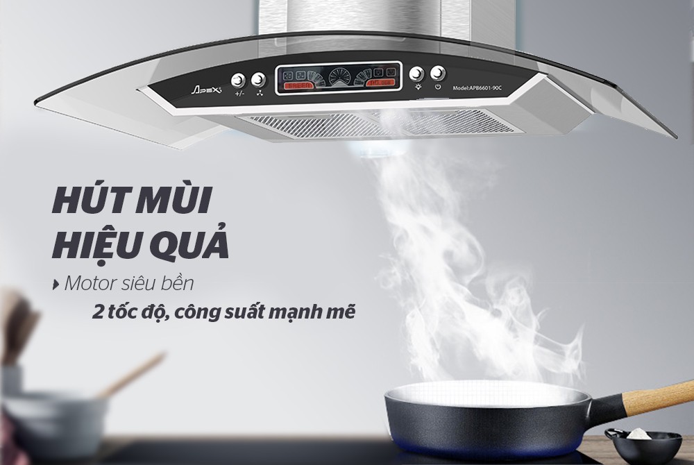 Máy hút mùi kính cong APEX APB6601-90C