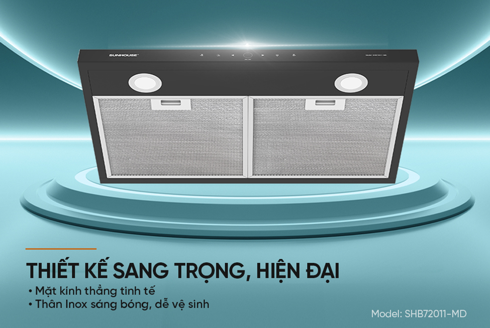 Máy hút mùi kính thẳng SUNHOUSE SHB72011-MD
