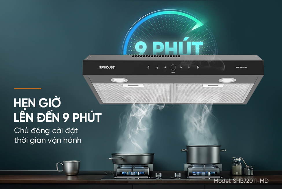 Máy hút mùi kính thẳng SUNHOUSE SHB72011-MD