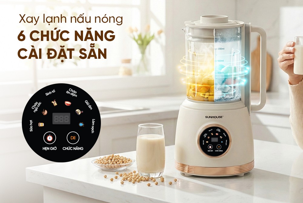 Máy làm sữa hạt đa năng SUNHOUSE SHD5262
