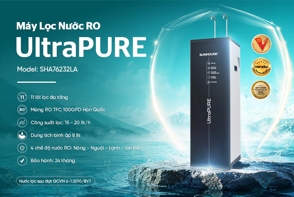Máy lọc nước ion kiềm UltraPURE SUNHOUSE SHA76232LA