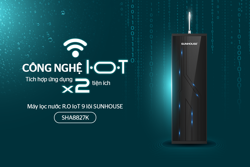 MÁY LỌC NƯỚC R.O IoT 9 LÕI SUNHOUSE SHA8827K