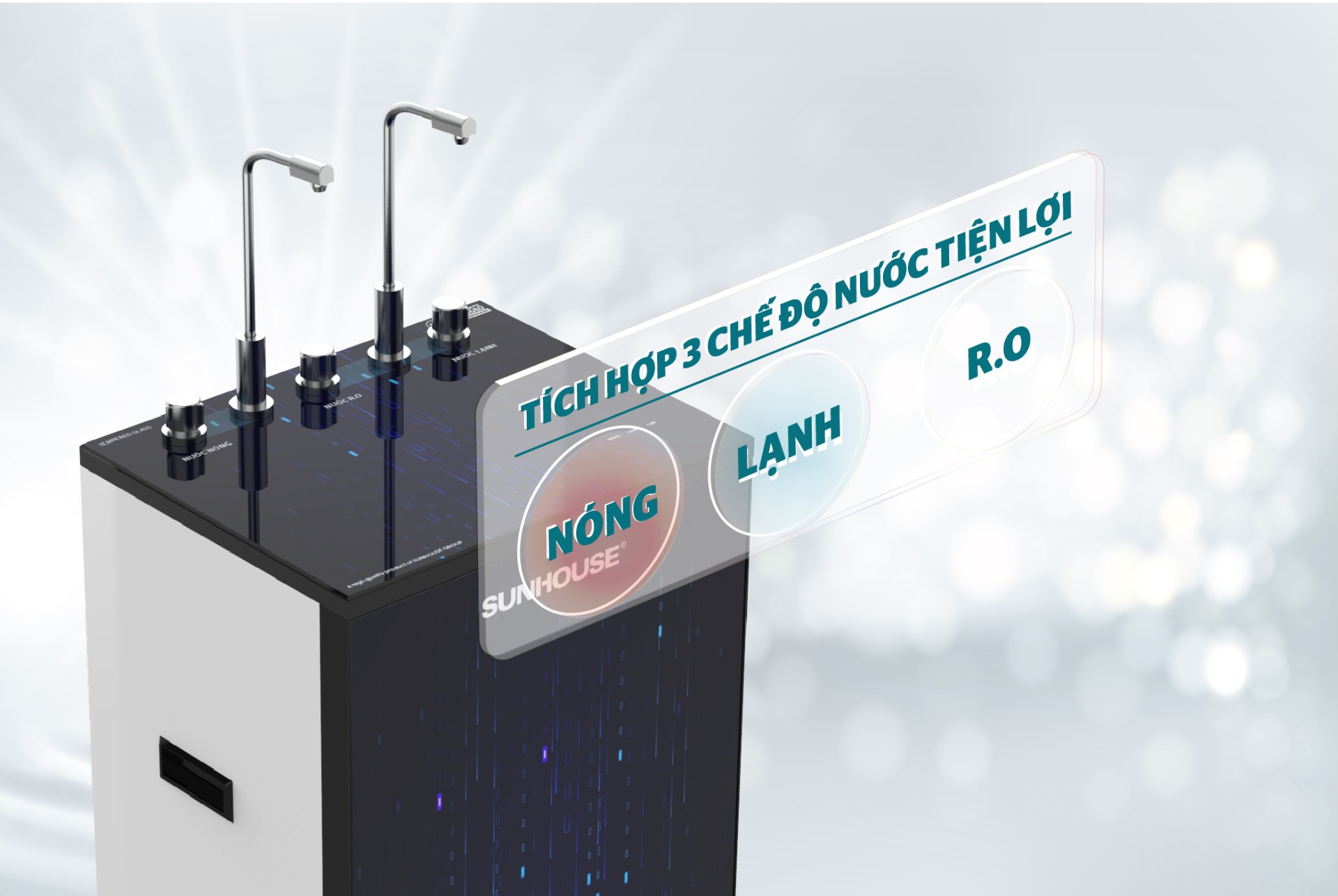 Máy lọc nước R.O nóng lạnh SUNHOUSE SHA76215CK